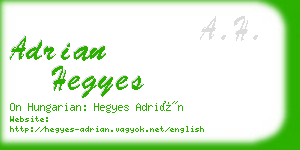 adrian hegyes business card
